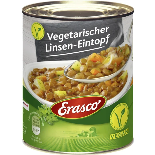 Vegetarischer Linsen-Eintopf 800G 1 Vegetarischer Linsen-Eintopf 800G