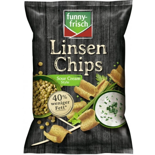 Frisch Linsen Chips Sour Cream 90G 1 Frisch Linsen Chips Sour Cream 90G