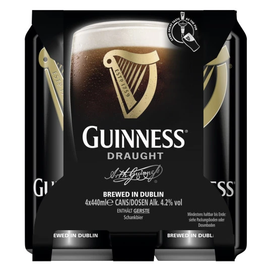Guinness Draught Mit Floating Widget Dose 4x 0,44L 1 Guinness Draught Mit Floating Widget Dose 4x 0,44L