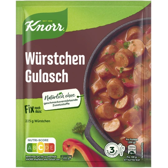 Knorr Fix Würstchen Gulasch 44G 1 Knorr Fix Würstchen Gulasch 44G
