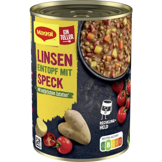Ein Teller Linsen Eintopf Mit Speck 400G 1 Ein Teller Linsen Eintopf Mit Speck 400G
