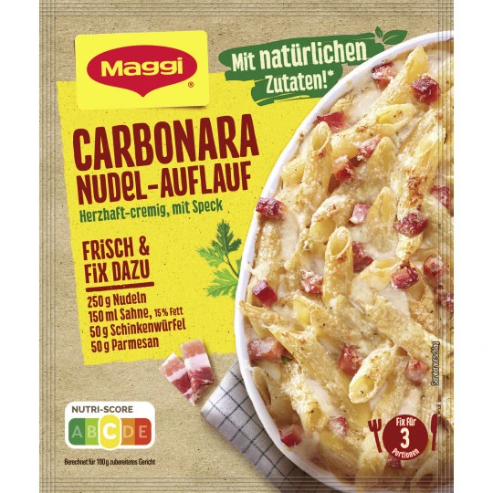 Carbonara Nudel-Auflauf 37G 1 Carbonara Nudel-Auflauf 37G