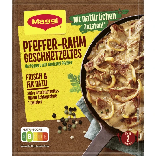 Pfeffer-Rahm Geschnetzeltes 27G 1 Pfeffer-Rahm Geschnetzeltes 27G